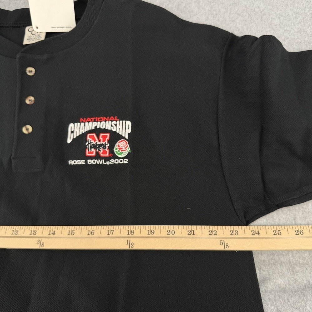 Vintage NWT 2002 Rose Bowl National Championship Nebraska Cornhusker Black Polo - Picture 7 of 9